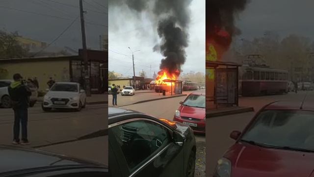 Трамвай загорелся в центре Сормова вечером 21 октября