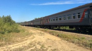 ТГ16-080 с поездом №603 Южно-Сахалинск - Ноглики. Перегон Ныш - Ноглики. 19.07.2016
