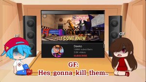 FNF Reacts To FNAF Song Into The Pit by Dawko & DHeusta | FNAF & FNF