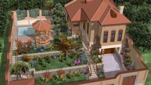 благоустройство дачного участка своими руками на склоне