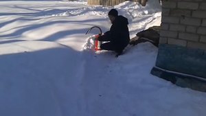 Как будет работать Порошковый огнетушитель в сильный мороз ТЕСТ