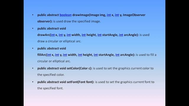 Graphics Class, Object & Methods in Java Applet смотреть онлайн