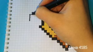 Как Рисовать Золотого Ворона по Клеточкам Brawl stars pixel art