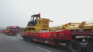 Отправка первой партии бульдозеров и экскаваторов Zoomlion в Россию, 2022 год..mp4