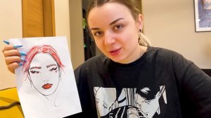 Сделала макияж по рисункам друзей!**+реакция на мейкап видео**