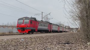 Электропоезд ЭД4М-0384, перегон Новая Деревня - Лахта