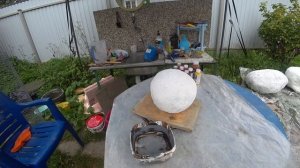 Декоративные шары для сада из цемента моими руками