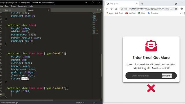 Create Popup box in html | How to Create Popup box in JavaScript | popup html, CSS & JavaScript