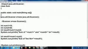 Sum of Two Number | With User Input | Scanner class| In Hindi-03