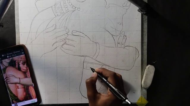 Draw With Me - Lord Rama And Hanuman Drawing, Outline Tutorial