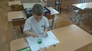 Куков Федор, 8 лет, опыт «Чистая и грязная вода»