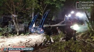 SUSAH NYA!! Mobilisasi Excavator Hitachi Zaxis 210 Amphibi Dengan Self Loader Truck Part 1