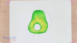 Как нарисовать авокадо акварелью | How to draw avocado in watercolor