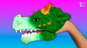 Изумрудный дракон из Папье-Маше на руку. DIY Sofit Sun