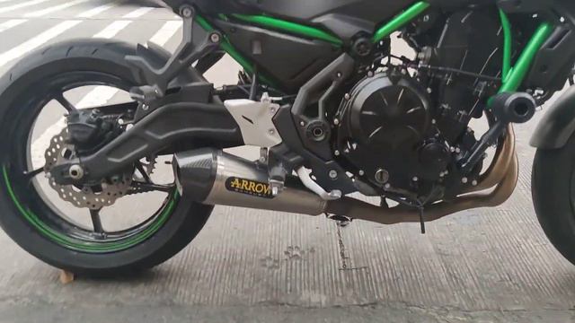 Kawasaki Z650 2023 выхлопная система Arrow X-Kone