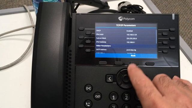 get IP or MAC address Polycom VVX phone