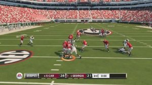 NCAA Football 14 Online Gameplay - Nailbiting Finish to Epic Game (Gamecocks vs Bulldogs)