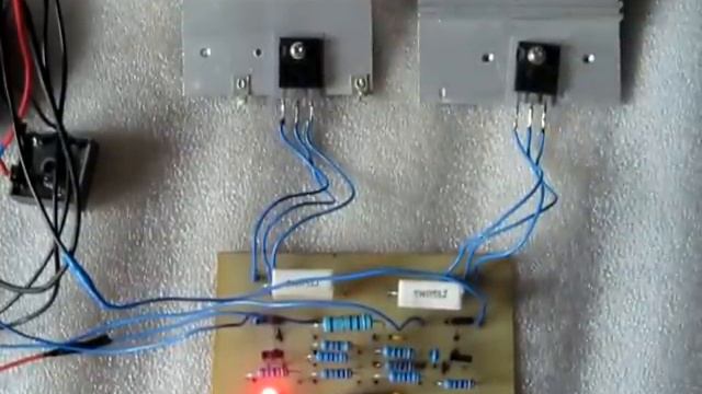 Транзисторный усилитель Класс AB,Transistor amplifier TIP35C TIP36C Class AB ver 2 смотреть онлайн