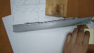 Крейсер Варяг Звезда 1/350 Часть 3. Съемная подставка и работа над корпусом, фототравление