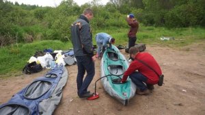 Эпизод 10. Надуваем нашу зеленую байдарку хатангу экспедишн