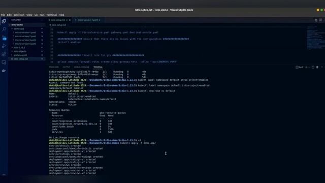 Microservice management through Istio