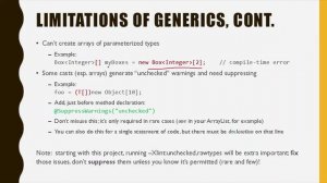 Java2-03h - Generics - Erasure and Limitations