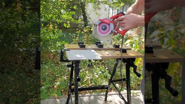 Shijing 9320 Пила дисковая по плитке , камню . Электрический плиткорез ручной 45° смотреть онлайн