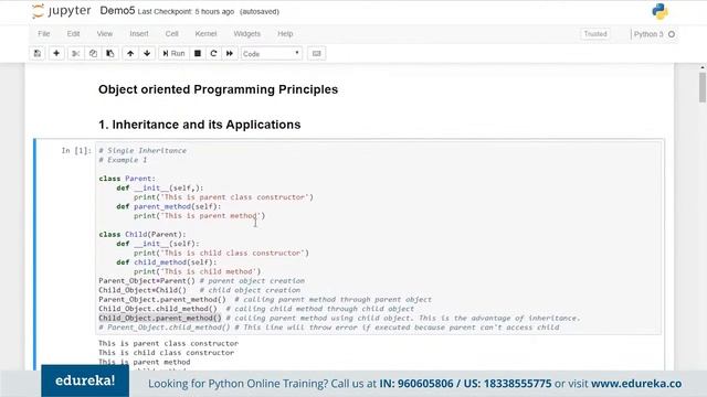 Types of Inheritance & Polymorphism in Python | Python Training | Edureka | Python Live - 4