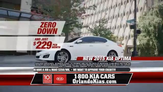 Drive a Kia Optima with Zero Down Payment! смотреть онлайн