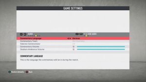 FIFA 20 How to change commentary language