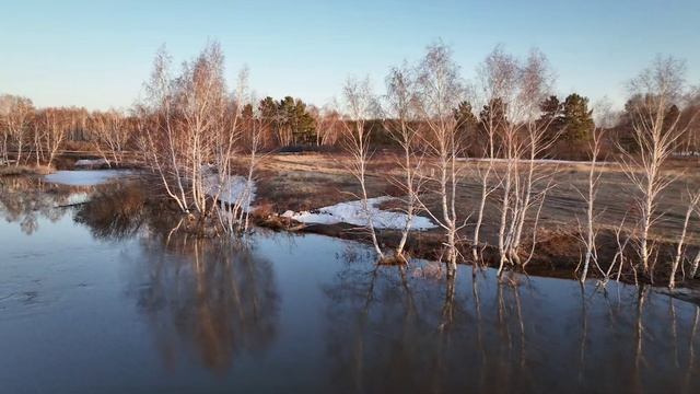 р. Талкара - Весна - Разливы - Половодье - Закат