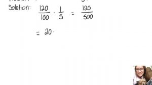 Percentage: Find 120% of 1/5