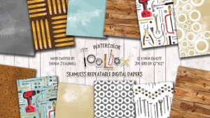 Toolbox Watercolor Clipart by Sophia J Caldwell