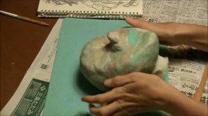 人形の作り方 Кукла для театра  Лепка и папье маше  часть-1