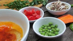 Морковный омлет с начинкой