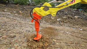 Мини Экскаватор Boulder EX22 работа бура