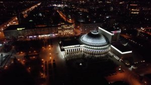 4K Ночной Новосибирск | Оперный театр | Novosibirsk