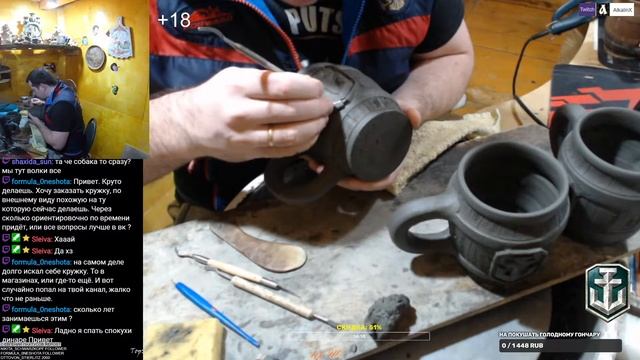 Кружечки... Кружки из глины ручной работы смотреть онлайн