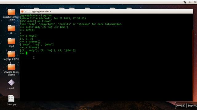 Learn Basic Operations of Dictionary Data Type in Python : Python Tutorial