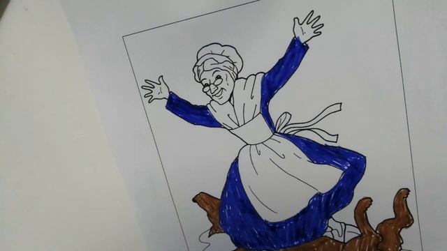 Little Red Riding Hood Coloring Pages Grandmother and Wolf смотреть онлайн