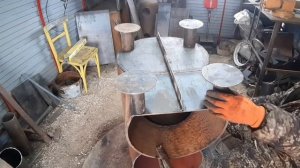 Варим печь в баню 3x3 из труб 530 и 426мм - (1,5 часа и баня готова)