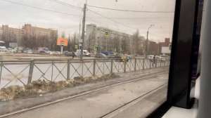 Поездка на трамвае 71-931М «Витязь-М» по 27-му маршруту г. Санкт-Петербург