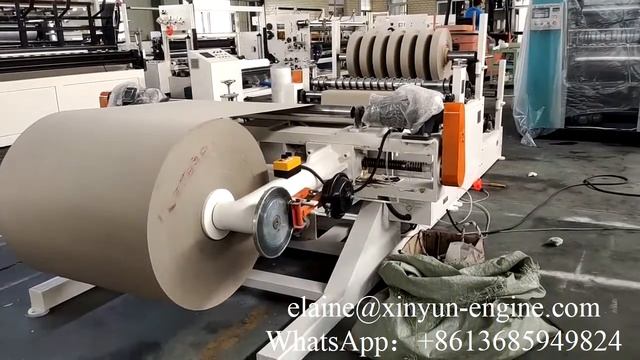 Автоматическая машина для перемотки и продольной резки рулонов крафт-бумаги