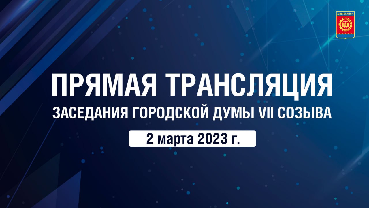 Заседание городской Думы Дзержинска от 2 февраля