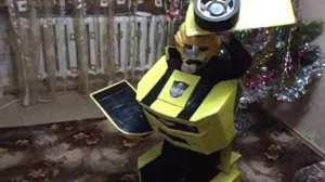 Новогодний костюм трансформера автобота. BumbleBee costume autobot.