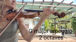 Violin grade 1 and 2 ABRSM G major arpeggio 2 octaves