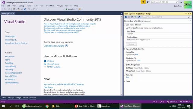 Bài 27- Sử dụng GIT với Git Extension trong Visual Studio - Học Git смотреть онлайн
