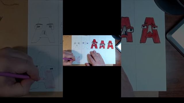 Draw Alphabet Lore, letter A how to draw Alphabet Lore MEMES #Shorts 5 (2)