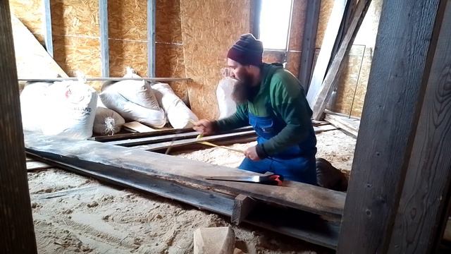 Каркасный пол. Утепление опилками. Tiny home. Про Деревню. Бюджетный дом. Дом своими руками. Россия