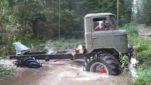 Газ 66 на колёсах от трактора Т 150